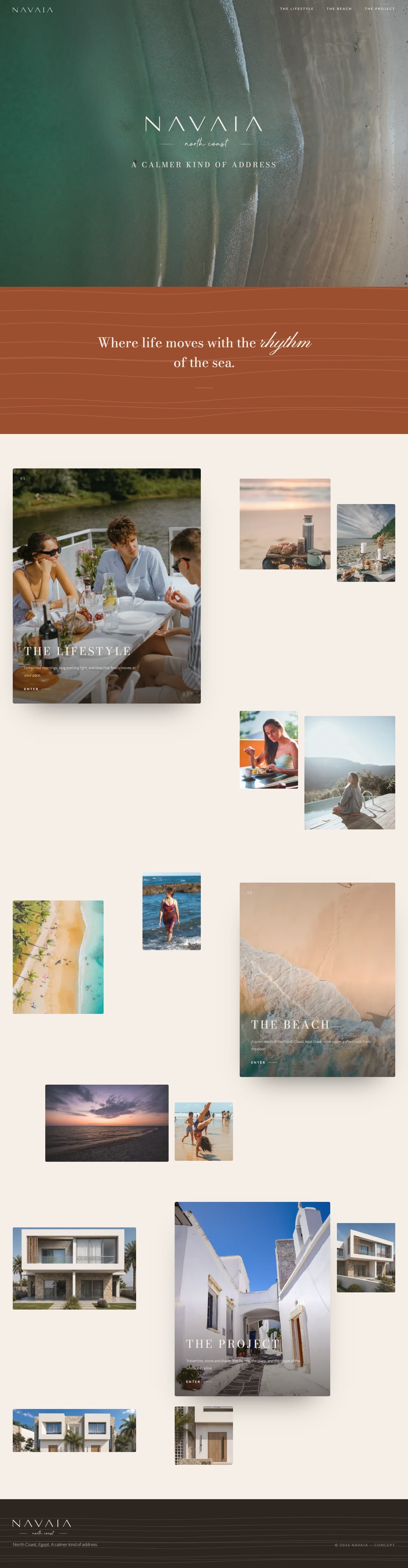 Preview of Three Doors homepage layout