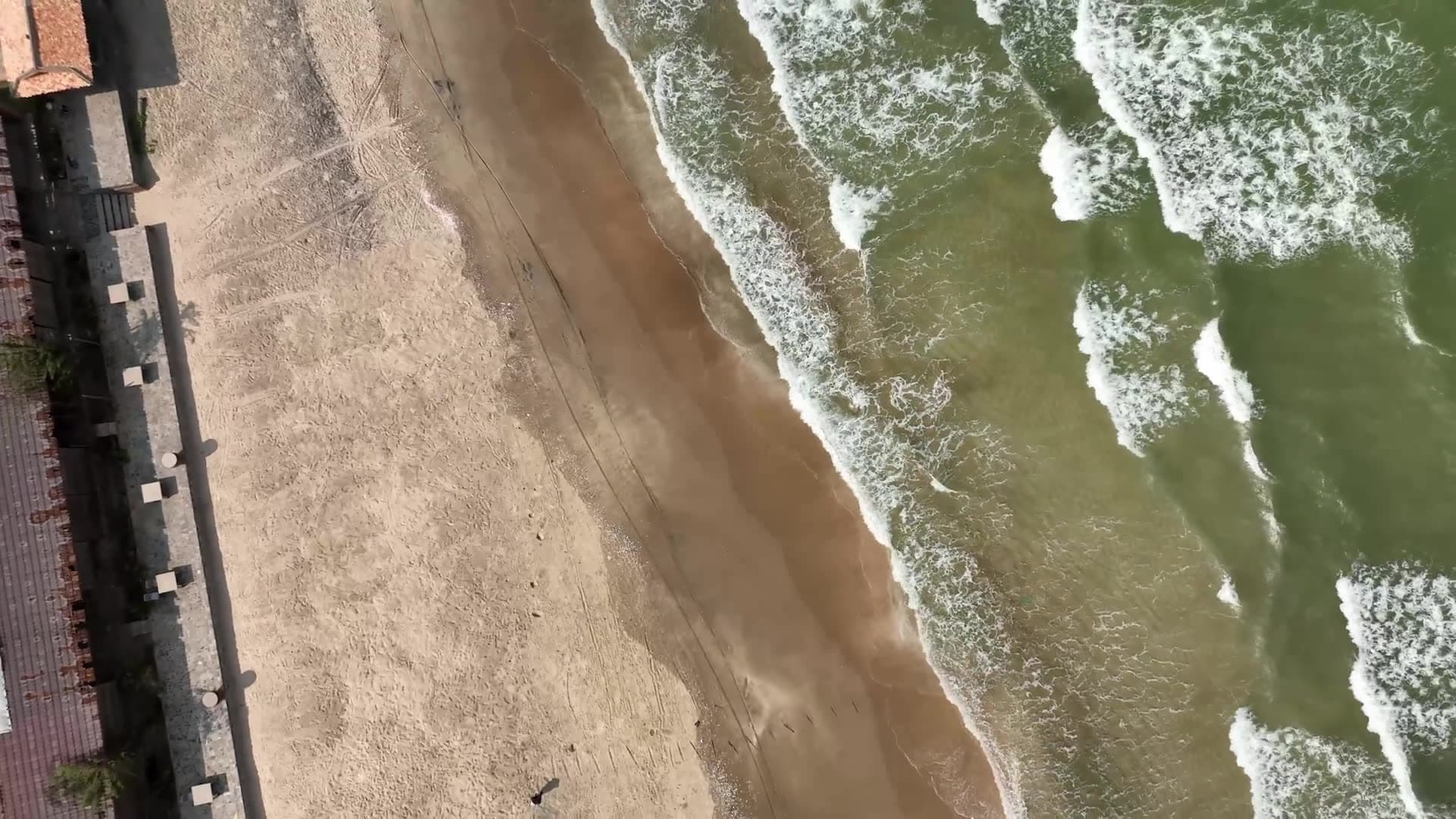 Waves on the shore at NAVAIA